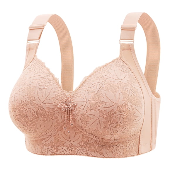 Fsgntruao Soutiens-gorge Sans Armatures pour Femmes Confort T-Shirt Soutien-Gorge s Confortable Respirant Grande Taille Soutien-Gorge en Dentelle Ajustable avec Pli Latéral Beau Dos Soutien-Gorge Bretelles Réglables
