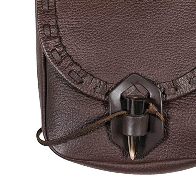 pitrice Ceinture Médiévale Pochette Durable Sac Banane Sac à Main Accessoires de Costume Brun