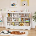 thumbnail image 2 of Costway 34.5" Kids Bookshelf with Anti-Tipping Kits Multi-functional Display Rack White, 2 of 10