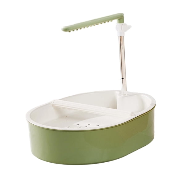 Milaget Parrot Bath, Adjustable , Practical, with Running Water, Bird Automatic Shower Bath Parrot Bathtub for Cockatoo, Budgies Style B Green Shower