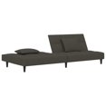 thumbnail image 2 of vidaXL 2-Seater Sofa Bed with Two Pillows Dark Grey Velvet, 2 of 5
