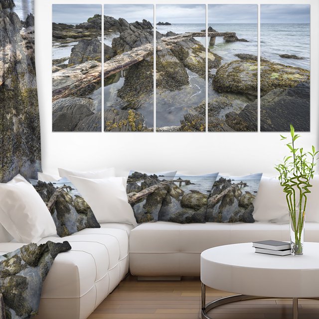 Rocky North Ireland Seashore - Modern Seascape Canvas Artwork