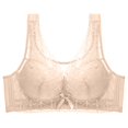thumbnail image 1 of Virmaxy Soutien-Gorge Sans Fil pour Femmes Aguichant Grande Taille Mince en Dentelle Soutien-Gorge Rassemblant Sans Armature Confortable Fixe Ajustable Collection de Poitrine Coton Beige TTG, 1 of 8