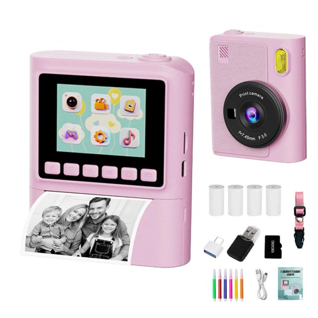 Instant Print Camera for Children Mini Color Photo Printer