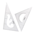 thumbnail image 4 of KLKCMS Ensemble de 2 Règles Triangulaires, Triangles 30/60 et 45/90, Carrés, Géométrie 25 cm, 4 of 9