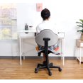 thumbnail image 3 of JJS Home Office Low Back Computer Executive Chair Ergonomic Mesh Chair with Extra Large Base and Pads Grey/Orange, 3 of 5