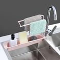 thumbnail image 1 of Oleegame 1PC Shower Soap Dish With Hook Household Faucet Clip Rack Kitchen Sink Rag Bath Holder Soap Storage Box Pink, 1 of 2
