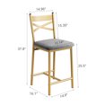 thumbnail image 2 of Bar Stools Set of 2 with Back & Footrest, Modern Counter Height Barstools for Kitchen Island, 2 of 7