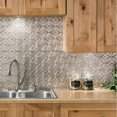 thumbnail image 4 of FASÃ„DE Rings Decorative Vinyl 18in x 24in Backsplash Panel in Vintage Metal (5 Pack), 4 of 15