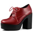 thumbnail image 1 of Unique Bargains Women's Platform High Block Heel Ankle Boots, 1 of 7