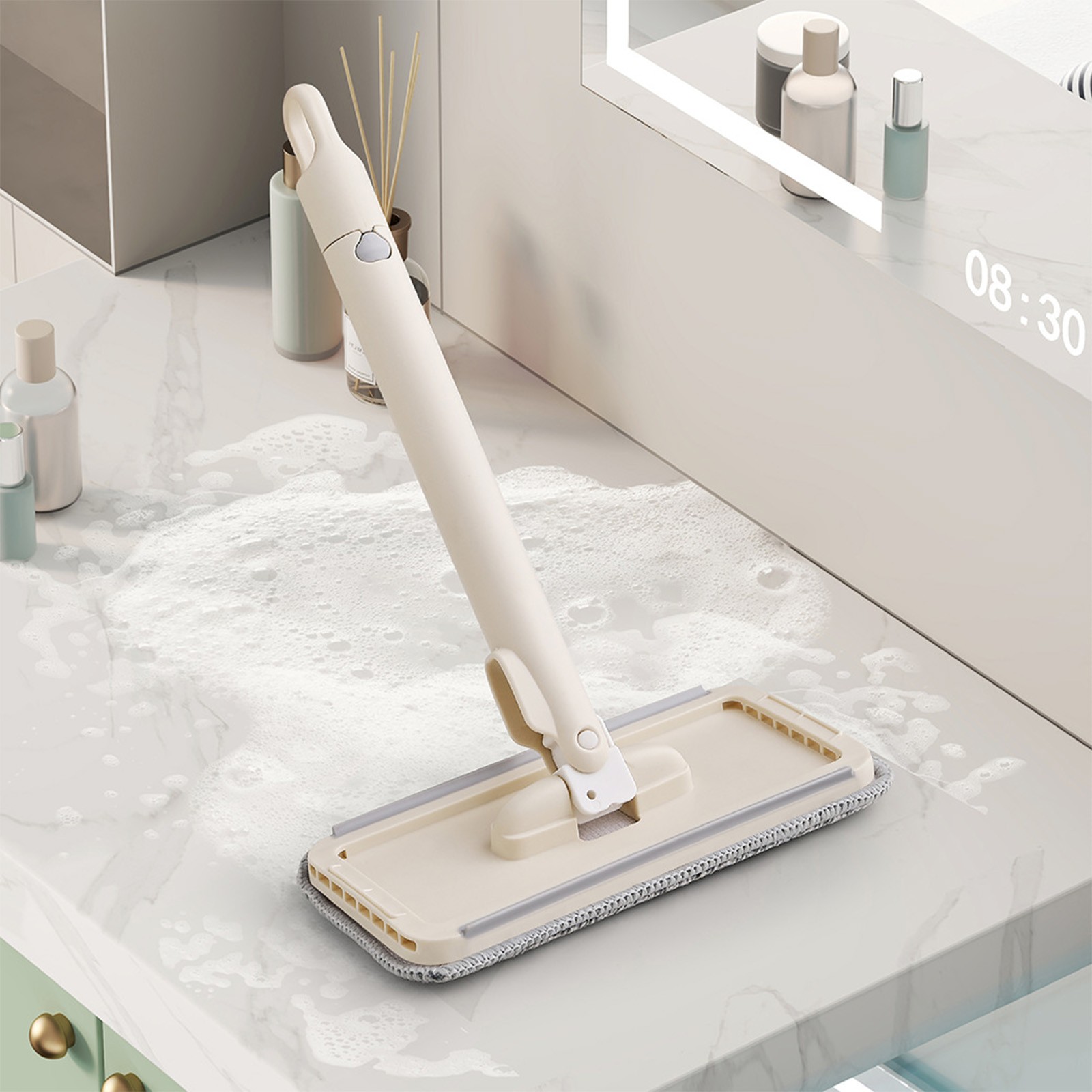 Danhjin Mop Mop Clip Cloth Small Mop Disposable Wet Wipes Electrostatic Dirt Removal Desktop Stains Wipe Mirror Hand Wash Convenient Cleaning Mop