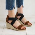 thumbnail image 5 of Womens Platform Wedge Sandals Ankle Strappy Open Toe Slingback High Heel Summer Sandals, 5 of 5