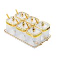 thumbnail image 3 of Rongfmy Divided Dried Fruit Plates Nuts Storage Tray Multipurpose for Cafe Shop Home Clear 6 Grids, 3 of 9