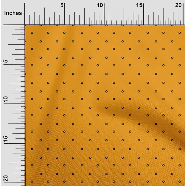 oneOone Organic Cotton Voile Fabric Circle Block Print Fabric BTY 42 Inch Wide