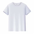 thumbnail image 1 of Unisex Kids Solid Mesh Crew Neck T-Shirts, Lightweight Breathable Short Sleeve Tops for Children, Summer, 1 of 4