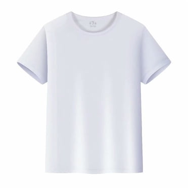 TIWEKE Baseball Undershirt Youth Boys,Kids T Shirts Short Sleeve Plain Top Tees Boy & Girl Unisex Toddler Children Crew Neck T Shirt,College Shirts for Kids for 11-12 Years,White