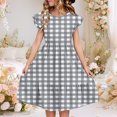 thumbnail image 2 of LOVZFMLL Dresses Kids Summer Double Layer Ruffle Sleeve Dress 5-14 Years, 2 of 8