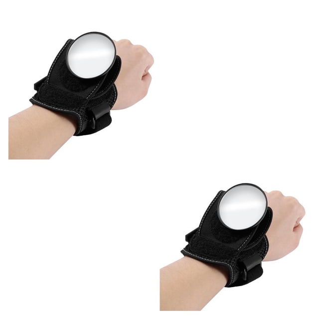 tredstone Bike Rear View Mirror Bicycle Flexible Wristband Backeye Mirror black 9*8*2.5cm 2Set