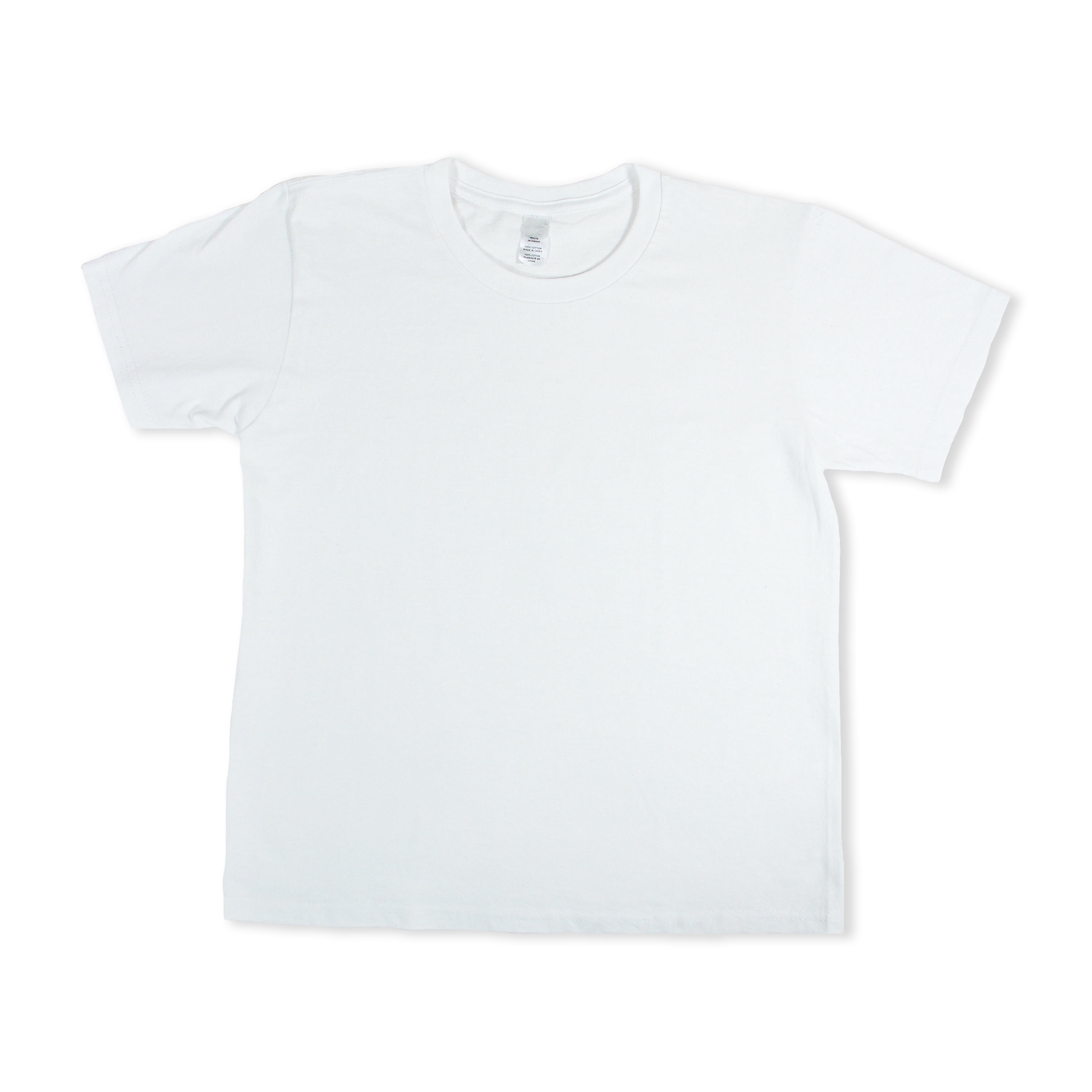 CRAFTEE Youth T-shirt à col rond 100 % coton 43.18 × 53.34 cm (17 × 21 in) blanc Small
