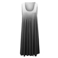 thumbnail image 4 of RKSTN Robes d'Été pour Femmes 2023 Mode Couleur Dégradée Sans Manches Longueur Genou Jupes Col Rond Imprimé Robe Décontractée Ample, 4 of 5