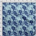 thumbnail image 4 of oneOone Viscose Chiffon Navy Blue Fabric Asian Floral Sewing Craft Projects Fabric Prints By Yard 42 Inch Wide, 4 of 4