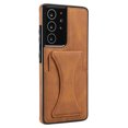 thumbnail image 3 of Leather Stand Case For Samsung Shockproof Card Slot Phone Cover, S21 Pink, 3 of 6