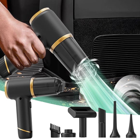 Handheld Vacuum Cleaner 15000PA | 6-in-1 USB Rechargeable Portable Wireless Car & Home Vacuum Cleaner Set with Washable Filter & 40 Min Runtime