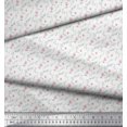 thumbnail image 2 of Soimoi White polyester Crepe Fabric Floral & Leaves Decor Fabric Printed Yard 42 Inch Wide, 2 of 3