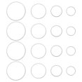 thumbnail image 1 of 80pcs Earrings Beading Ring Earring Circle Charms Round DIY Pendant Frame, 1 of 5