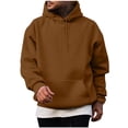 thumbnail image 2 of Yuyuzo Chandails à Capuche pour Hommes Décontractés à Cordon, Chandail à Enfiler en Coton, Chandails à Capuche, Couleur Unie, Manches Longues, 2 of 6