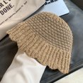 thumbnail image 1 of LinYooLi Autumn Winter Knitted Bucket Hat Women's Patchwork Contrast Fisherman Hats Outdoor Female Foldable Basin Caps Gorros, 1 of 6