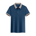 thumbnail image 2 of Sentmoon Blouses for Mens Dressy Plus Size Loose Turndown Collar Mens Short Sleeve Tops Button up Solid Color Fashion Clothing Active for Picnic & Weekend Outings M, 2 of 8