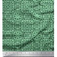 thumbnail image 1 of Soimoi Poly Georgette Fabric Stripe & Floral Block Print Fabric by the Yard 52 Inch Wide, 1 of 3
