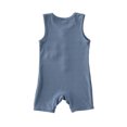 thumbnail image 2 of SUNSIOM Baby Summer Romper, Solid Sleeveless Button Closure Ribbed Jumpsuit, 2 of 10