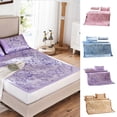 thumbnail image 1 of 3Pcs Bedding Set Summer Sleeping Mat Cooling Mattress Topper Ice silk Pad Summer Ice Silk Bed Cover, 1 of 8