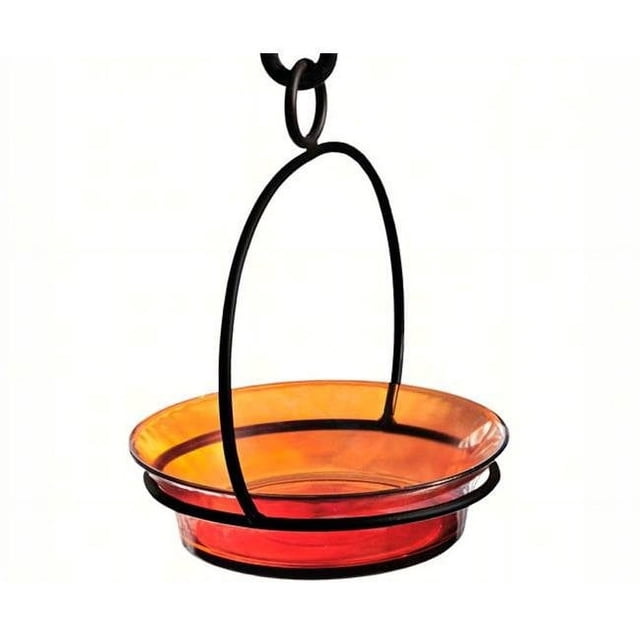 Couronne Co. COURM33720008 Orange Cuban Bowl Birdbath