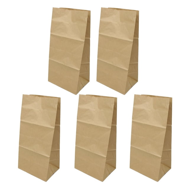 EIGTHTAIL 5 Pcs Sacs pour Pelouse et Jardin Feuilles Pochettes à Déchets Réutilisables Maison Sacs en Papier Kraft
