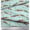 thumbnail image 2 of Soimoi polyester Crepe Fabric Colorful Bird Print Fabric by the Yard 52 Inch Wide, 2 of 3