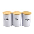 thumbnail image 1 of Binwennn 3 Pieces Coffee Tea Container Set Metal Vintage Kitchen Jar Set With Airtight Lids Food Storage Container Jars For Kitchen Countertops Farmhouse Kitchen Home Small Containers Pantry for, 1 of 3