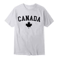 thumbnail image 3 of WEIYLL Womens T Shirts Canada Day Letter Maple Leaf Print White Tees Sizes M, 3 of 3