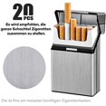 thumbnail image 2 of Aluminum Cigarette Case [Set Of 2, Gray] Magnetized Lids, Elegant Design Aluminum Cigarette Case, 2 of 6
