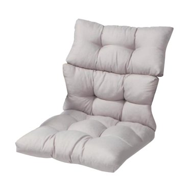 Rongfmy Coussin de Chaise Longue 43 Pouces Capitonné, Dossier Haut, Rembourrage, Tapis de Fauteuil Inclinable de Piscine, Gris