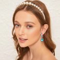 thumbnail image 3 of Boucles d'Oreilles Pendantes Hypoallergéniques Clou d'Oreille Quotidien Bijoux Tendance Quatre Zircon Boucle d'Oreille Mode Simple Pendentif Rond Boucles d'Oreilles Manchette Bijoux Hypoallergéniques Cadeaux Aubaines Aujourd'hui 2025, 3 of 4