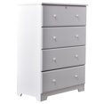 thumbnail image 1 of Better Home Products Isabela Commode à 4 Tiroirs en Bois de Pin Massif, Blanc, 1 of 8