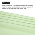 thumbnail image 4 of Unique Bargains Double Sided Color Flower Wrapping Paper Light Green+Gold 22.8'x22.8' Waterproof 20 Pack, 4 of 5