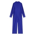 thumbnail image 4 of Eandarui Combinaisons pour Femmes à Manches Longues Mode Combinaison à Boutons Décontractée Couleur Unie Col Rabattu Salopettes Bleu P, 4 of 7