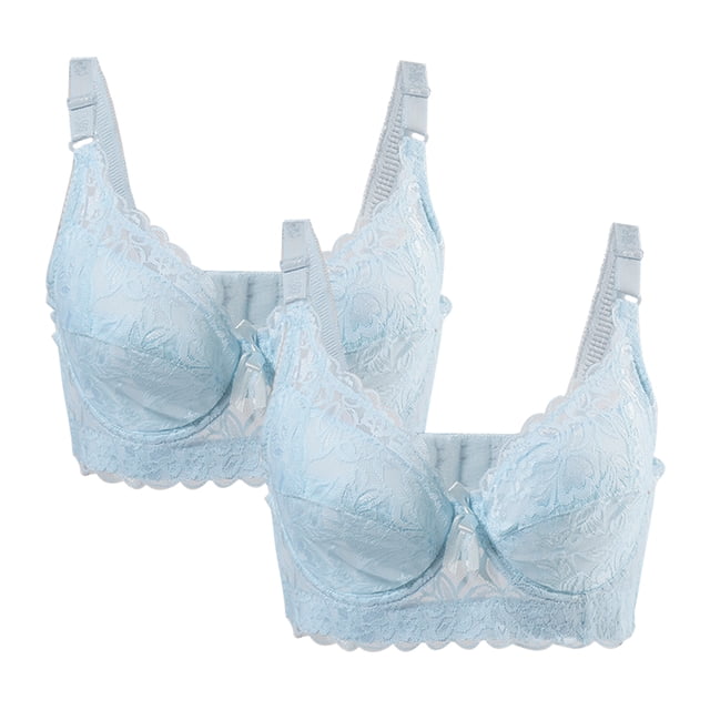 INSPIRE CHIC Women's Plus Size Full Coverage Padded Floral Underwired Bra