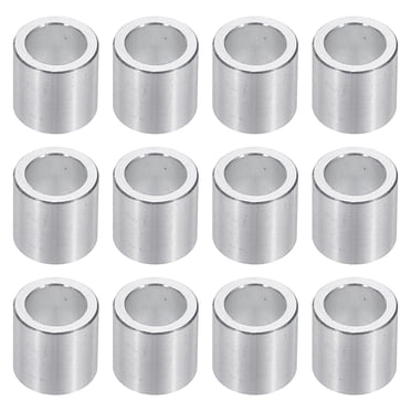 M8 Aluminum Spacers, 12 Pcs Metal Spacers Aluminum 8.2mm ID x 12mm OD x 12mm L Aluminum Spacer Screw Standoff Round for 5/16 or M8 Screw Bolts