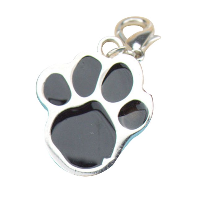 ZLight Engraved Pet Tags Dog Cat Round Disc Stainless Steel Collar Tag Pets ID Black