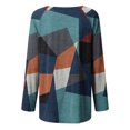 thumbnail image 5 of IROINID Savings Womens Long Sleeve Tops Lounge Socket Geometry Printed Round-Neck Tops,Orange, 5 of 5